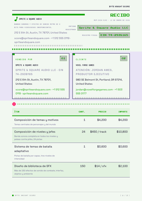 A finished receipt rendered in a gaming y pop look