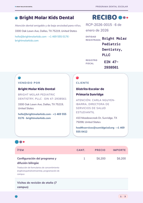 A finished receipt rendered in a morfismo look