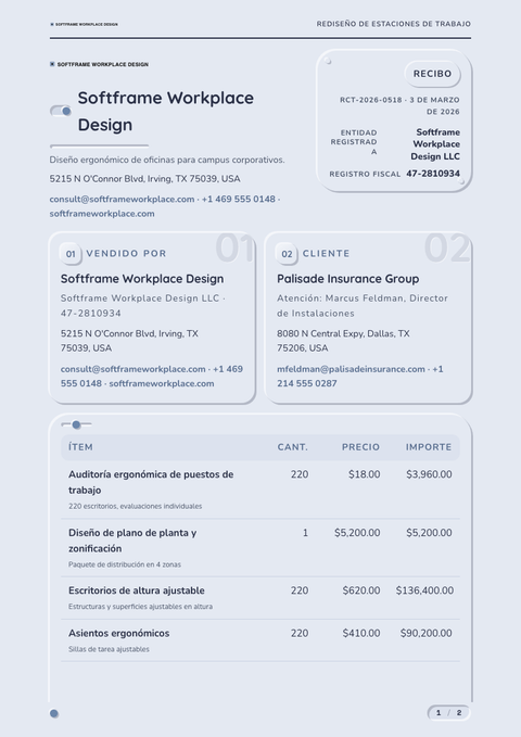 A finished receipt rendered in a morfismo look