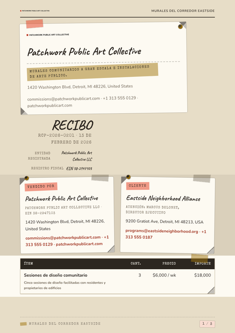 A finished receipt rendered in a foto look