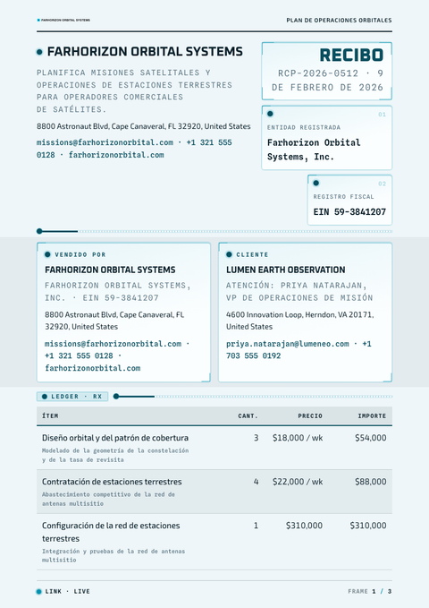 A finished receipt rendered in a futurista look