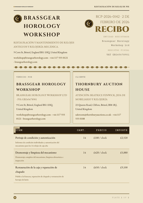 A finished receipt rendered in a oscuro look