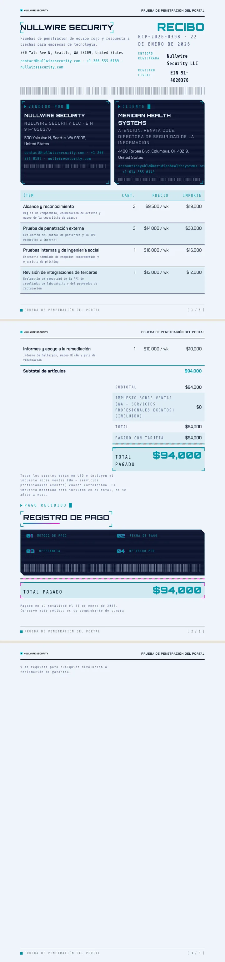 Cyberpunk — ejemplo completo generado por Waxe