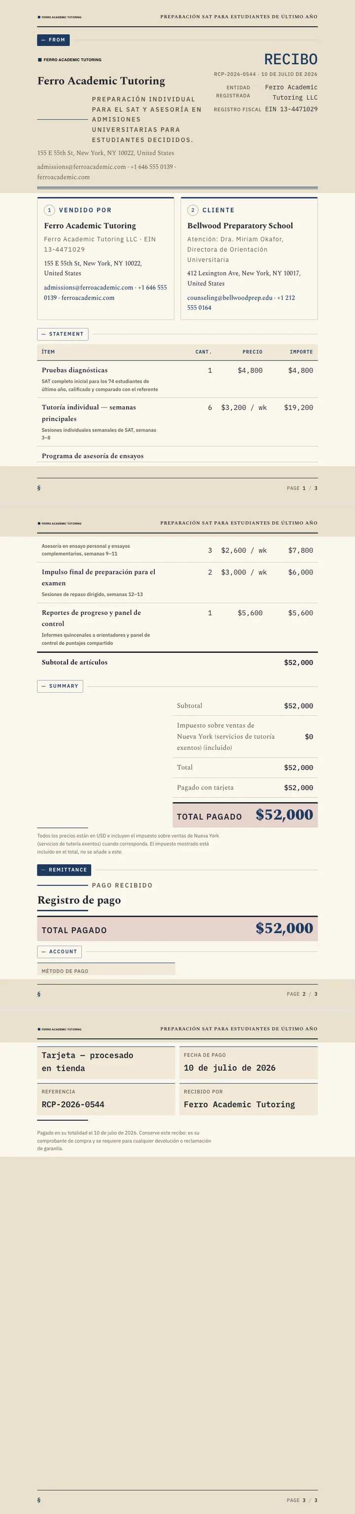 Educativo / Académico — ejemplo completo generado por Waxe