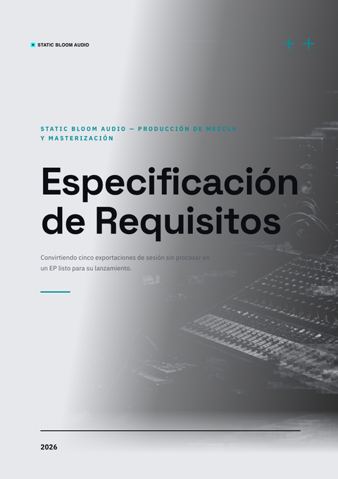A finished requirements document rendered in a brutalista look
