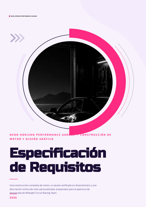 A finished requirements document rendered in a retro look