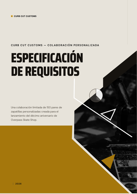 A finished requirements document rendered in a estilo de vida look