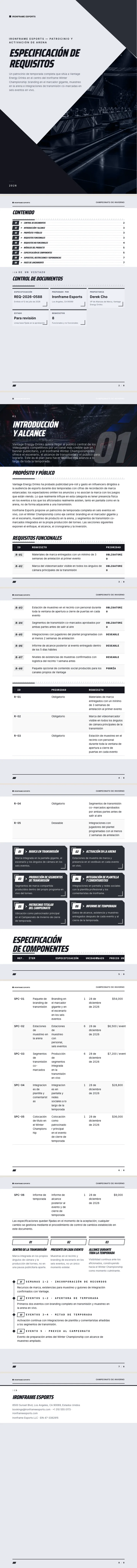 Esports — ejemplo completo generado por Waxe
