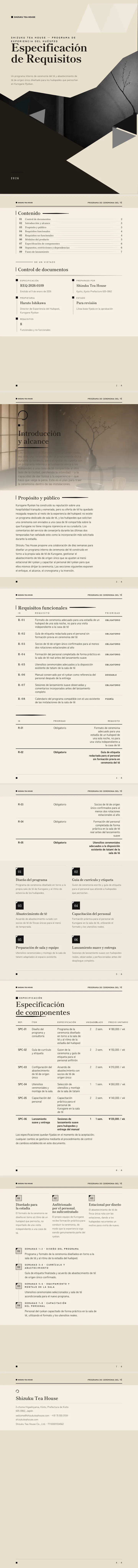 Minimalismo japonés — ejemplo completo generado por Waxe