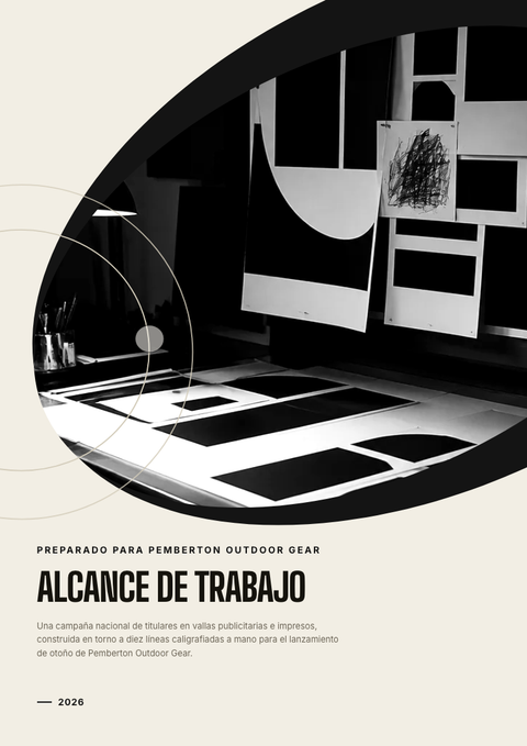 A finished scope of work rendered in a tipográfico look