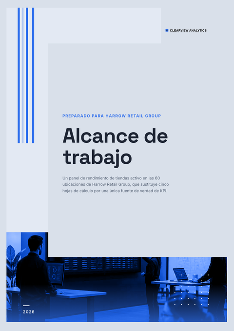 A finished scope of work rendered in a técnico look