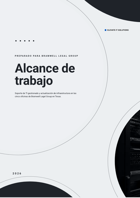 A finished scope of work rendered in a plano y minimalista look