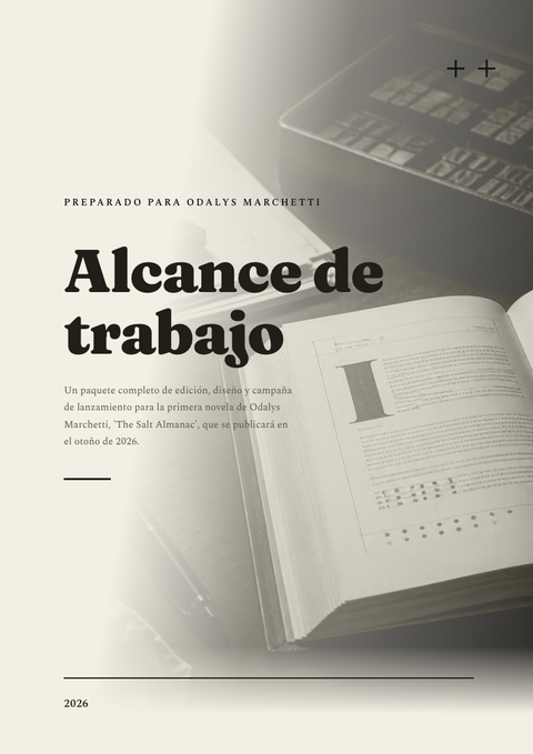 A finished scope of work rendered in a tipográfico look