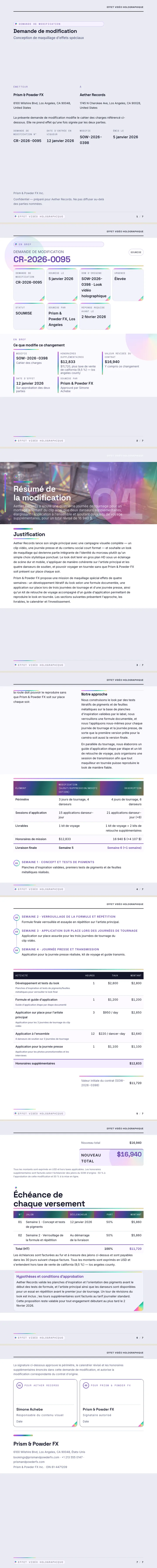 Holographique — exemple complet généré par Waxe