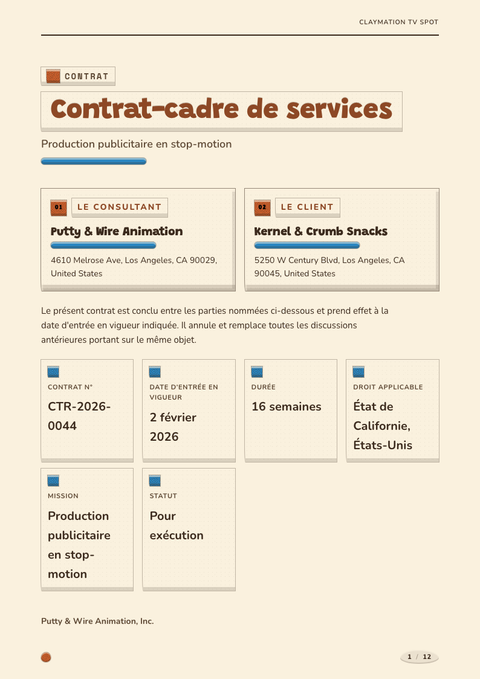 A finished contract rendered in a 3d look