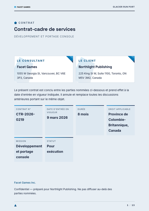 A finished contract rendered in a 3d look