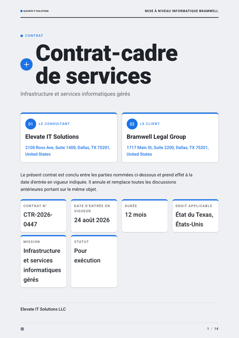 A finished contract rendered in a plat & minimaliste look