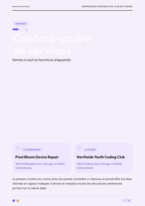 A finished contract rendered in a plat & minimaliste look