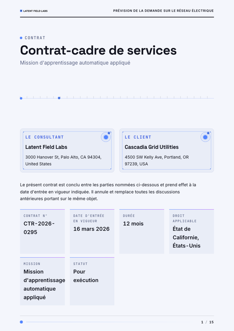 A finished contract rendered in a mouvement look