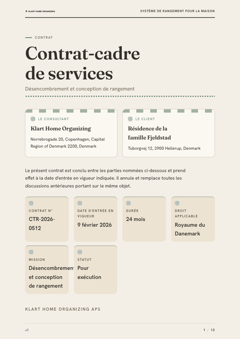 A finished contract rendered in a culturel look