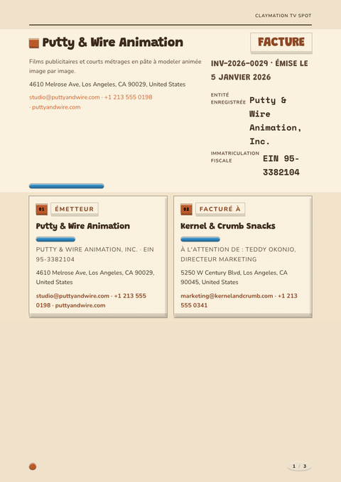 A finished invoice rendered in a 3d look