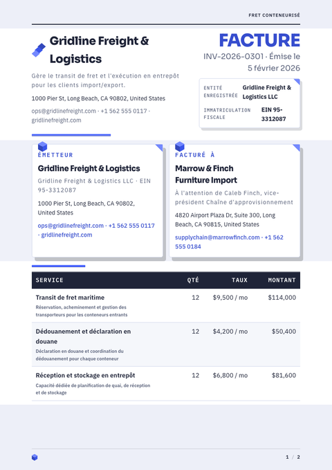 A finished invoice rendered in a 3d look