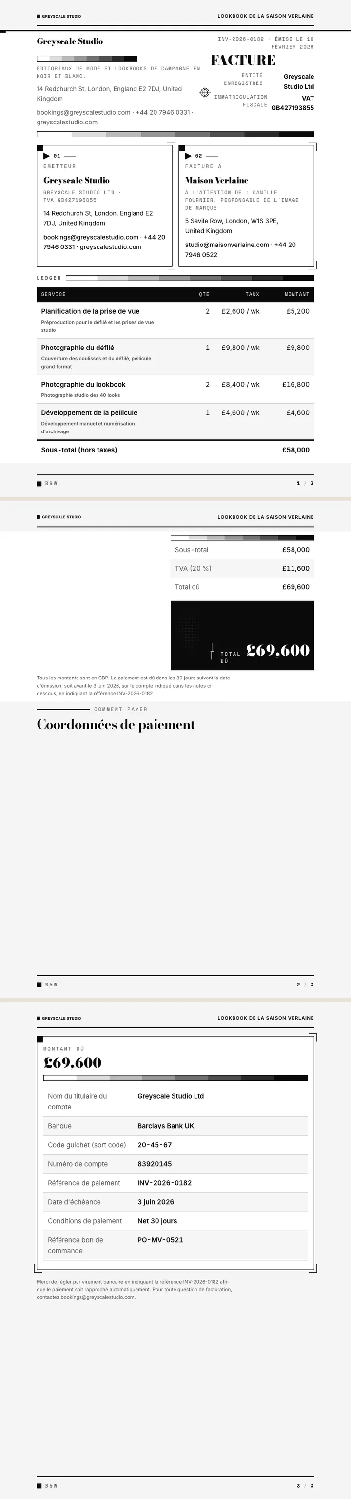 Noir et blanc — exemple complet généré par Waxe