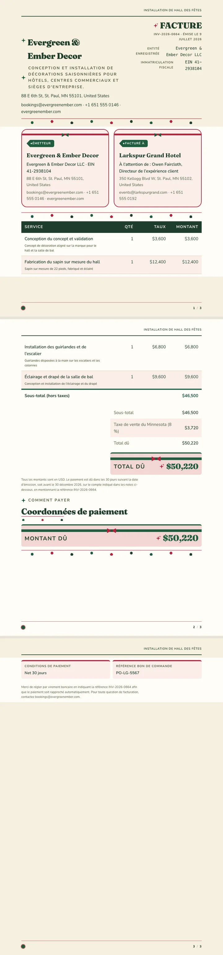 Festif / fêtes — exemple complet généré par Waxe