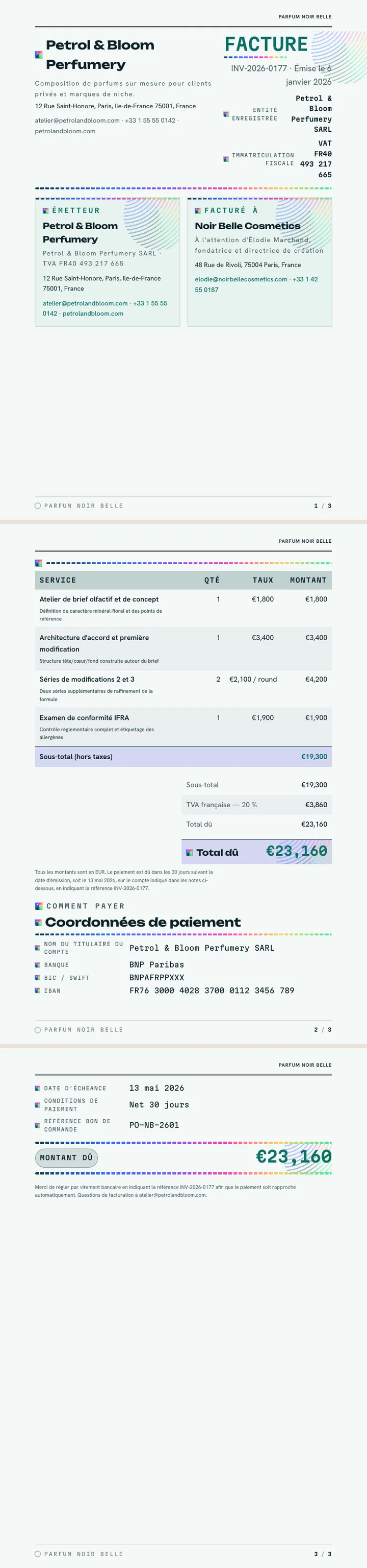 Irisé — exemple complet généré par Waxe