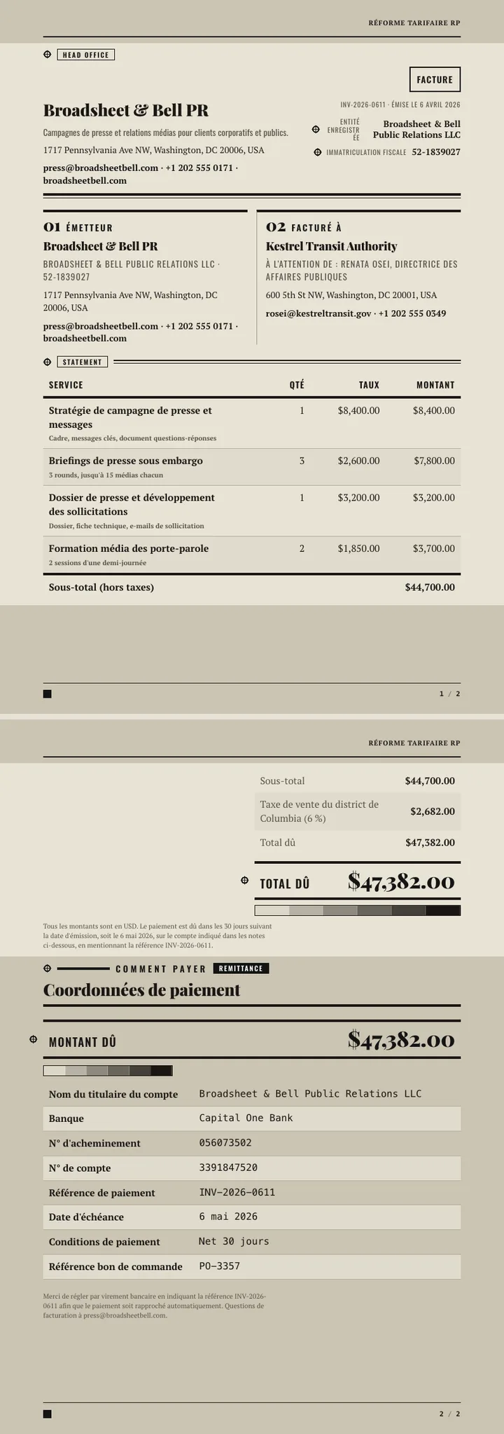 Journal — exemple complet généré par Waxe