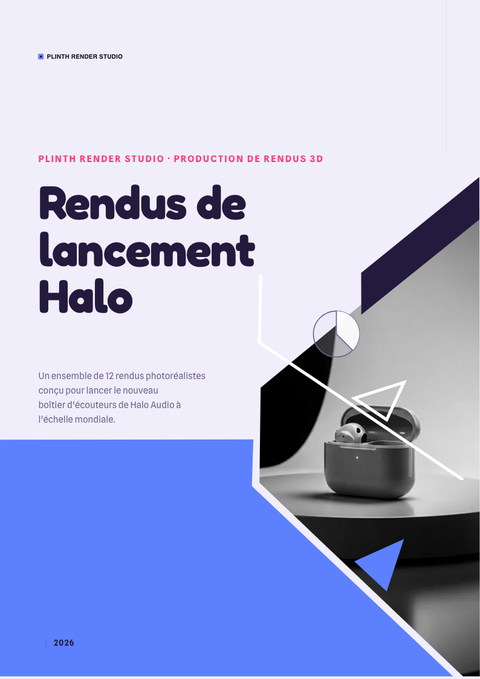 A finished pitch deck rendered in a 3d look