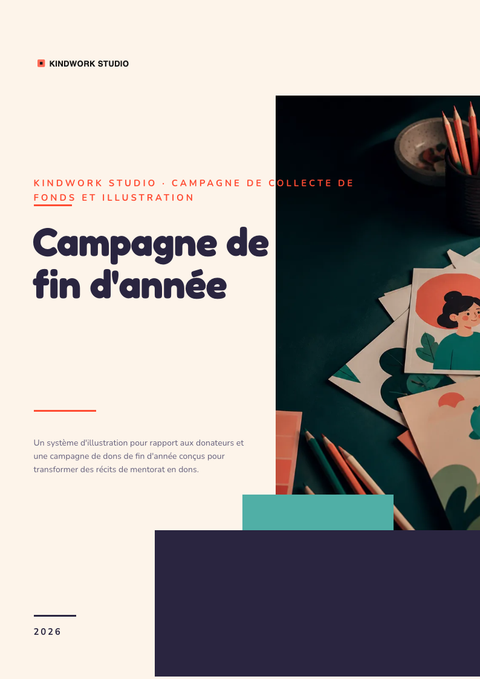 A finished pitch deck rendered in a illustré look