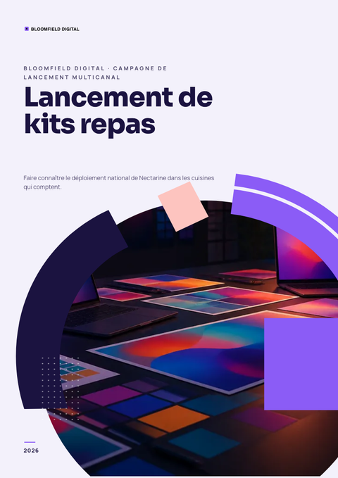 A finished pitch deck rendered in a dégradé look