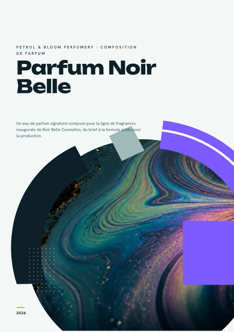 A finished pitch deck rendered in a dégradé look
