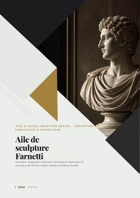 A finished pitch deck rendered in a luxe look