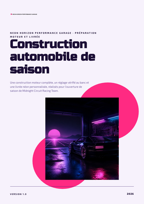 A finished pitch deck rendered in a rétro look