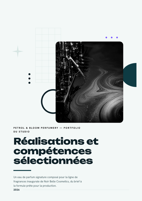 A finished portfolio rendered in a dégradé look