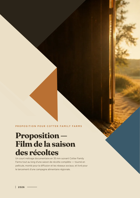 A finished proposal rendered in a photo look