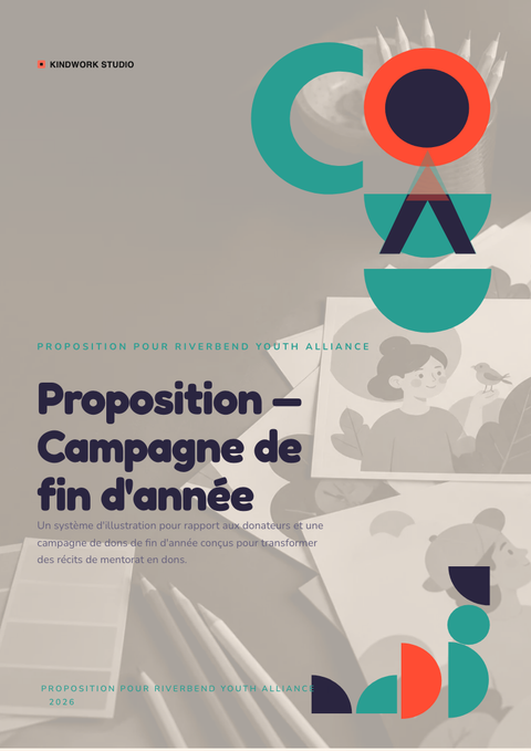 A finished proposal rendered in a illustré look