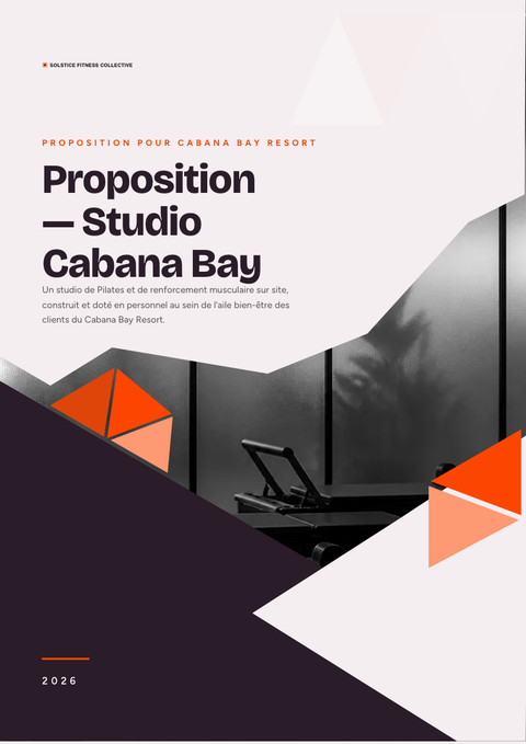 A finished proposal rendered in a dégradé look