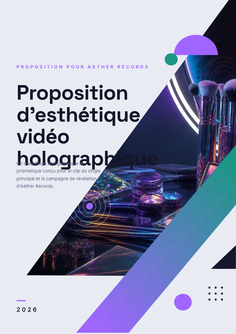 A finished proposal rendered in a futuriste look