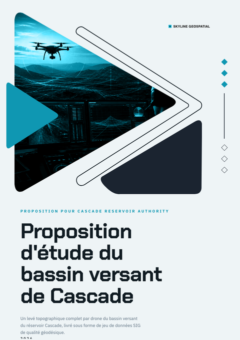 A finished proposal rendered in a futuriste look