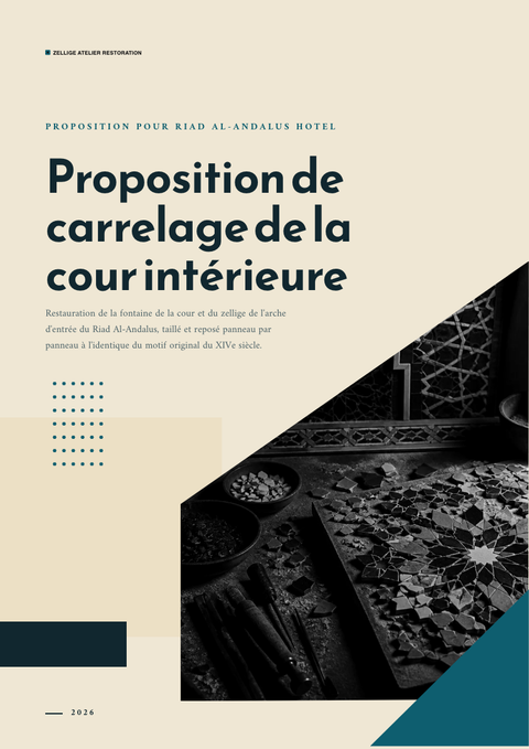 A finished proposal rendered in a culturel look