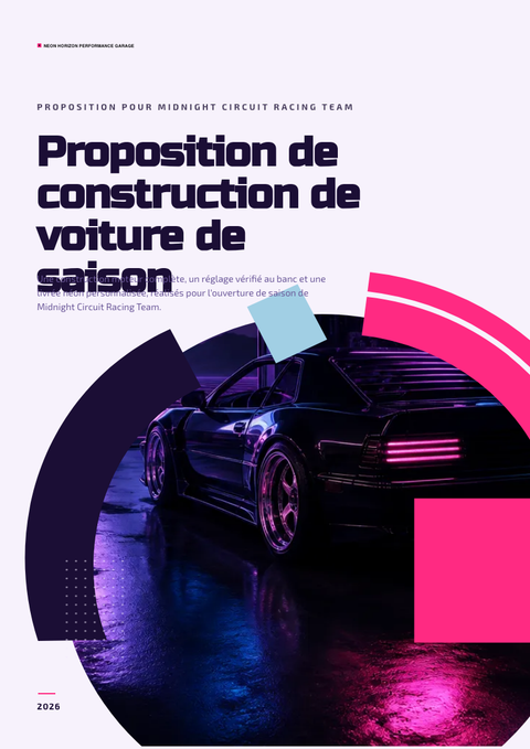 A finished proposal rendered in a rétro look