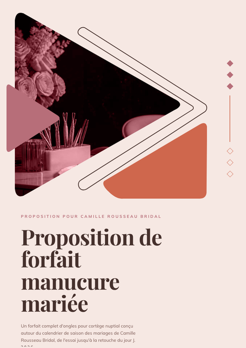 A finished proposal rendered in a luxe look