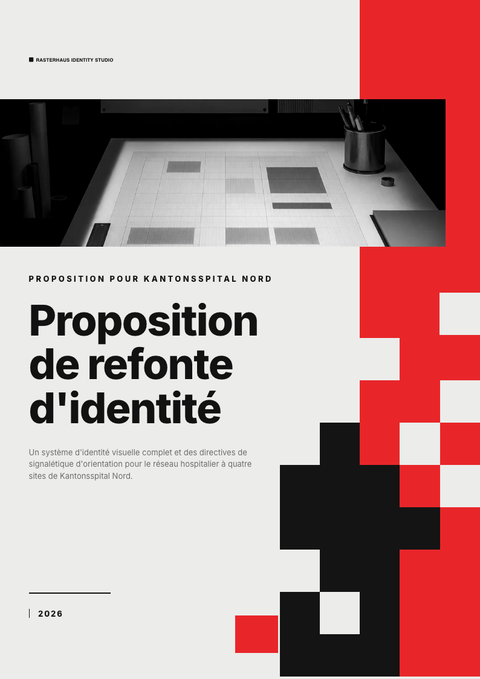 A finished proposal rendered in a plat & minimaliste look