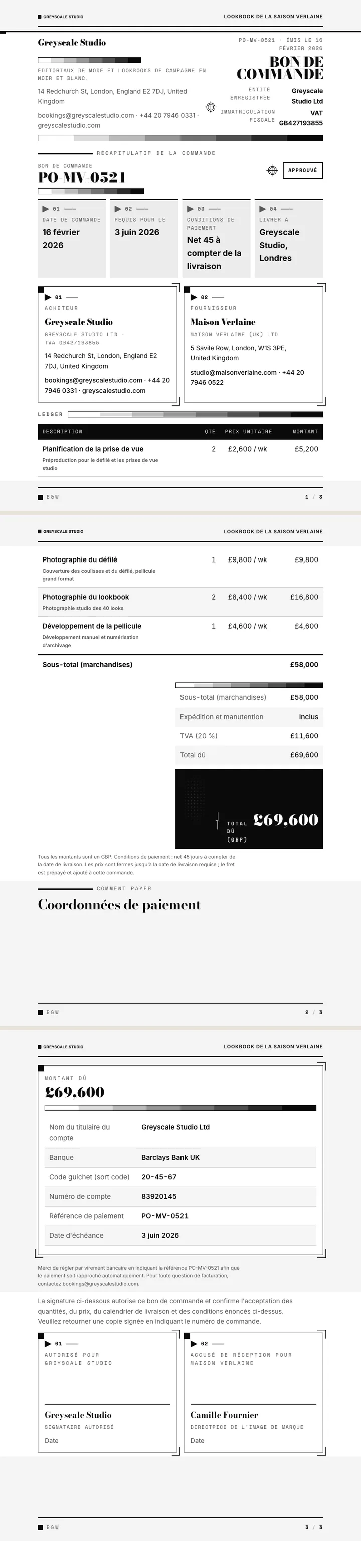 Noir et blanc — exemple complet généré par Waxe