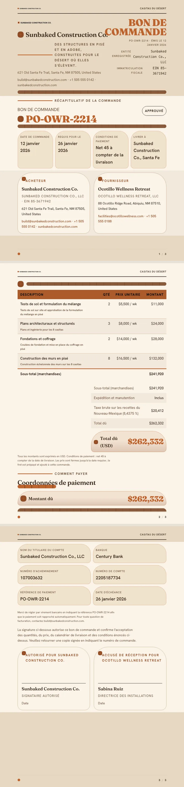 Terracotta / terreux — exemple complet généré par Waxe