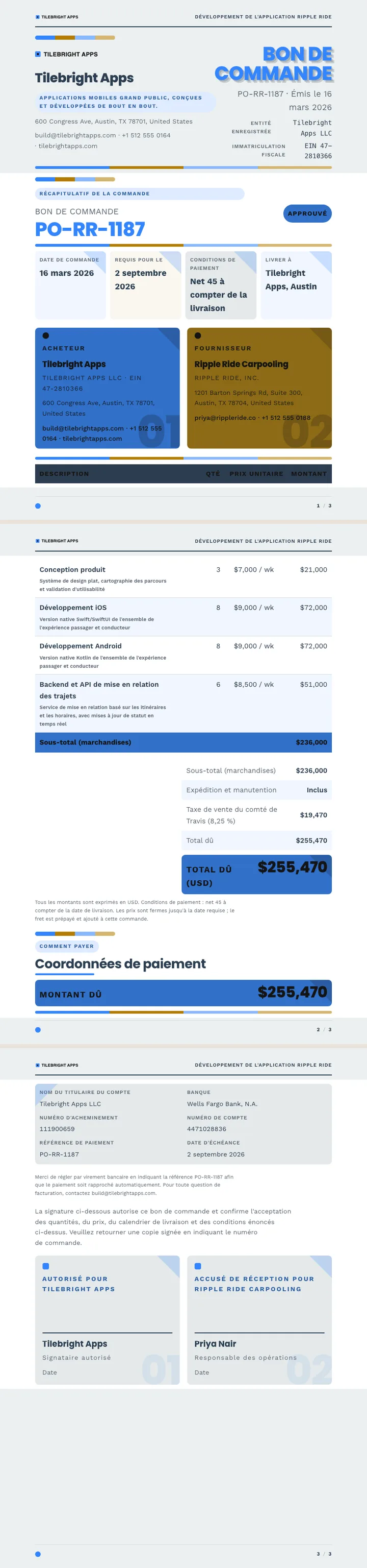 Design plat — exemple complet généré par Waxe