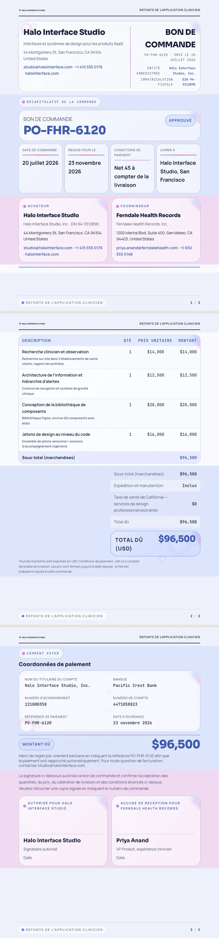 Glassmorphisme — exemple complet généré par Waxe